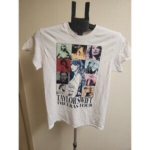 Taylor Swift The Eras Tour T-Shirt Unisex Concert White Gildan Brand Size Small